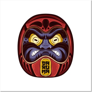 The Great Japanese Daruma 3 - Yabisan vector art - Posters and Art